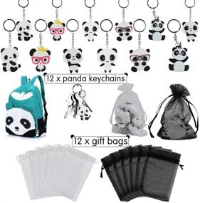 img 2 attached to Ultimate Bundle: 84-Pack Panda Party Supplies & Favors - Goodie Bags, Squishy Toys, 🐼 Necklaces, Keychains, Rings, Brooches, Stickers - Perfect for Panda Bear Themed Birthdays and Baby Showers!