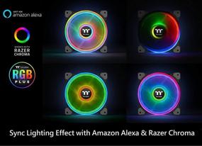 img 3 attached to 🌈 Thermaltake Riing Quad 120mm Корпусный вентилятор: RGB-цвет, программа Alexa & Razer Chroma, 4 Световых кольца