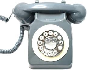 img 2 attached to 📞 Elegant Gray Rotary Phone with Hands-Free Feature, Large Numeric Keypad, Classic 1970s Vintage Telephone for Hotel, Office, Home, and Decoration