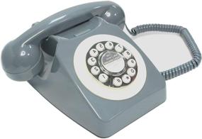 img 3 attached to 📞 Elegant Gray Rotary Phone with Hands-Free Feature, Large Numeric Keypad, Classic 1970s Vintage Telephone for Hotel, Office, Home, and Decoration