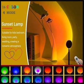 img 4 attached to 🌈 Khosh ONE Sunset Lamp - Rainbow Projection Light, 360° Sunset Night Light Projector with 16 Color Changing Modes for Room Decoration, Vlogs, Photography & Ambiance