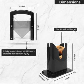 img 3 attached to 🥯 Slyce - Bagel Slicer, Bagel Guillotine Cutter with Safety Shield and Safe Grip, Bagel Holder for Cutting Large and Small Bagels, Premium Stainless Steel Blade (Black)