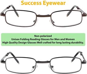 img 1 attached to 👓 Set of 2 Fashion Folding Reading Glasses with Leather Cases for Men and Women - Ideal Readers for Stylish Reading