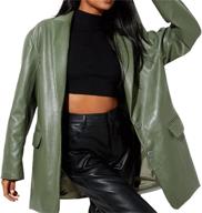 leather blazer jacket sleeve outerwear women's clothing for coats, jackets & vests logo