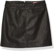 blanknyc girls vegan leather skirt logo