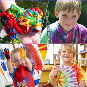 img 1 attached to Набор для окрашивания Tie Dye Dyroubo: 20 ярких цветов, полный набор из 299 предметов с не токсичными красками в порошке - отличное решение для вечеринок DIY, художественных мастерских для детей и взрослых.
