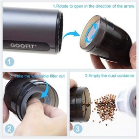 img 1 attached to 🚗 GOOFIT Car Portable Handheld Wireless Vacuum Cleaner - 4000Pa Super Suction, 80w High Power - Ideal for Car, Home, Pet Hair & Dust Cleaning