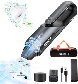 img 4 attached to 🚗 GOOFIT Car Portable Handheld Wireless Vacuum Cleaner - 4000Pa Super Suction, 80w High Power - Ideal for Car, Home, Pet Hair & Dust Cleaning