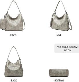 img 2 attached to 👜 Стильные женские сумки через плечо: дизайнерская маленькая сумка-тот для дам из искусственной кожи, форма ведра и плечевой ремень – элегантные кожаные кошельки и сумки.