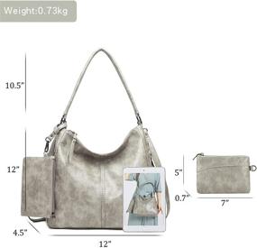 img 3 attached to 👜 Стильные женские сумки через плечо: дизайнерская маленькая сумка-тот для дам из искусственной кожи, форма ведра и плечевой ремень – элегантные кожаные кошельки и сумки.