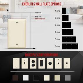 img 2 attached to 🔳 ENERLITES Blank Device Wall Plate 10 Pack - 1-Gang 4.50" x 2.76", Glossy Light Almond Finish, Polycarbonate Thermoplastic - Model 8801-LA