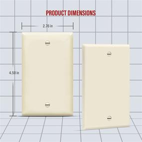 img 3 attached to 🔳 ENERLITES Blank Device Wall Plate 10 Pack - 1-Gang 4.50" x 2.76", Glossy Light Almond Finish, Polycarbonate Thermoplastic - Model 8801-LA