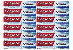 img 4 attached to 🦷 Colgate Maximum Strength Clean Mint Travel Toothpaste - Sensitive Formula, 1 oz (28.3g), Pack of 12