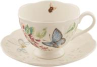 🦋 lenox butterfly meadow blue saucer: elegant and delicate tableware for a charming touch логотип