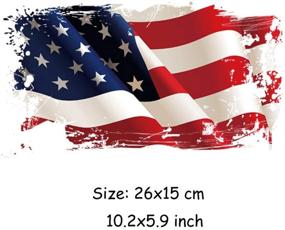 img 1 attached to Large American Flag Iron-On Patch Heat Transfer Stickers for Jackets, Jeans, T-Shirts, Clothing Decorations - Ideal for Women, Men, and Kids - Patch Decal