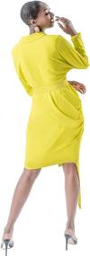 img 3 attached to 👗 Pantora Women's Wanda Draped Asymmetrical Wrap Dress: Effortlessly Elegant and Flattering