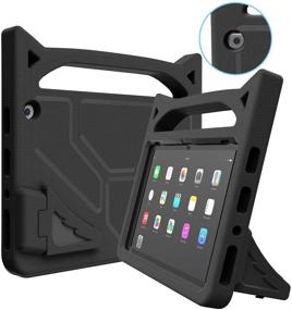 img 2 attached to Kid-Friendly Case for All-New HD 10 Tablet 2021 - SHREBORN Lightweight Shockproof Cover with Stand (Black) - Only for 11th Generation, 2021 Release