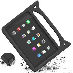 img 1 attached to Kid-Friendly Case for All-New HD 10 Tablet 2021 - SHREBORN Lightweight Shockproof Cover with Stand (Black) - Only for 11th Generation, 2021 Release