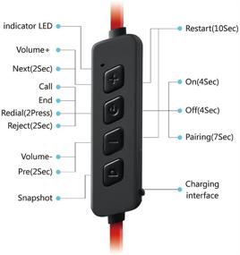 img 1 attached to 🎧 Беспроводные спортивные наушники Kingyou - беспроводные наушники Bluetooth, супер комфортные в ушах магнитные наушники с встроенным микрофоном, не пропускающие пот для тренировок в спортзале, бега, джоггинга - 8 часов воспроизведения (красно-черные)