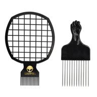 🔀 поверните волосы вверх с помощью гребня для афро-дредов afro hair pick comb, 2 в 1 спиральных гребней для кудрявых волос логотип