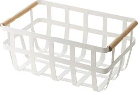 img 4 attached to 🧺 YAMAZAKI home 2507 Storage Basket - Dual Handle Organizer, White, One Size