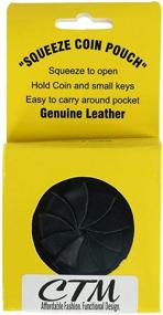 img 1 attached to 👜 Stylish and Practical CTM Leather Squeeze Pouch in Elegant Black