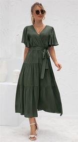 img 3 attached to 🌸 Iracheu Summer Bohemian Ruffle Dresses: Embrace the Women's Clothing Charm