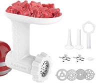 🍽️ antree meat grinder attachment for kitchenaid mixer: 4 grind plates, 2 blades, sausage filler tubes, and cleaning brush logo