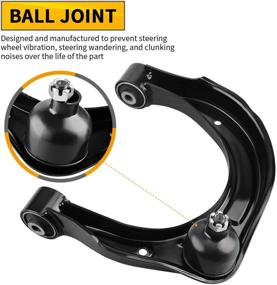 img 2 attached to 🚗 High-Quality Front Upper Control Arm w/Ball Joint for Kia Amanti, Hyundai Azera, & Sonata (2006-2011) - Reliable Pair (Passenger & Driver Side) from AUTOSAVER88