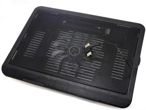 img 2 attached to Ноутбуковая подставка для охлаждения, портативный охладитель для ноутбука с 2 вентиляторами, подставка для охлаждения ноутбука с подсветкой синим светодиодом, подходит для ноутбуков размером 12-14 дюймов.