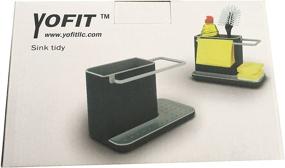 img 1 attached to 🧽 YOFIT Grey Sink Organizer: Kitchen Soap and Sponge Holder