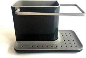 img 4 attached to 🧽 YOFIT Grey Sink Organizer: Kitchen Soap and Sponge Holder