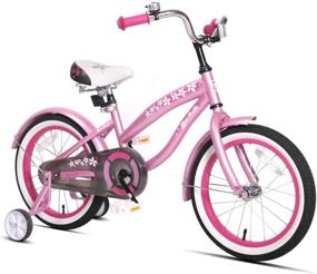 img 4 attached to 🚲 JOYSTAR Kids Cruiser Bike: 12&#34;/ 14&#34;/ 16&#34; with Training Wheels - For Ages 2-7 Years Old Girls & Boys