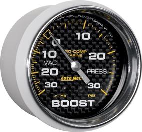 img 1 attached to 🌊 AutoMeter Marine Carbon Fiber Vac/Boost Gauge, 2 5/8", Mechanical, 30Inhg-30Psi (200775-40)