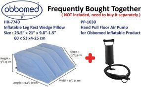 img 1 attached to ObboMed HR-7740 Inflatable Leg Rest Lifter Bed Wedge Cushion/Pillow - New & Improved Valve, Velour Surface Finish - Ideal for Post-Surgery, Pain Relief, Foot & Ankle Injury - Sleeping, Travel Trip - 23.5” x 21