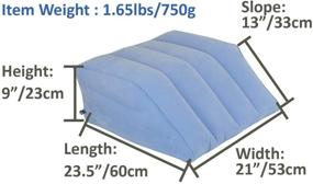 img 2 attached to ObboMed HR-7740 Inflatable Leg Rest Lifter Bed Wedge Cushion/Pillow - New & Improved Valve, Velour Surface Finish - Ideal for Post-Surgery, Pain Relief, Foot & Ankle Injury - Sleeping, Travel Trip - 23.5” x 21