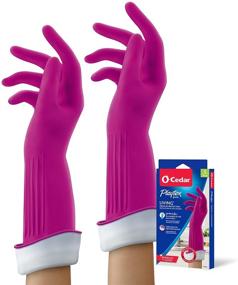 img 4 attached to 🧤 Premium Protection Small Playtex Living Reusable Rubber Cleaning Gloves - Pack of 2