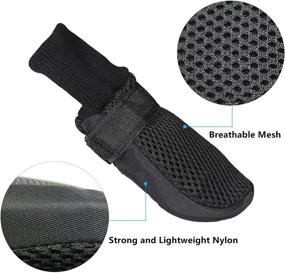 img 3 attached to Hido Dog Shoes: Mesh Non-slip Rubber Sole Boots for Hardwood Floor Protection and Scratch Prevention