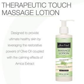 img 3 attached to 🧴 Therapeutic Touch Massage Lotion by Bon Vital' – Olive Oil Repair for Dry Skin, Soothing Sore Muscles, Best Skin Therapy Moisturizer, Smooth and Soft Skin During Massages, 8 Oz Bottle