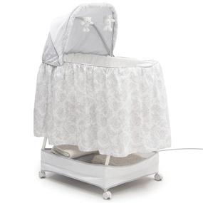 img 4 attached to 👶 Встроенная колыбель-качалка Simmons Kids Classic Hands-Free Auto-Glide Bedside - тихое, плавное движение, портативная детская кроватка для успокаивания младенца, Emerson.