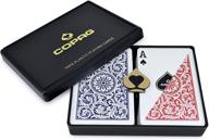 🃏 copag 1546 high-quality plastic playing cards, double deck set - bridge size regular index in red/blue logo