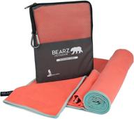 🏕️ bearz outdoor quick dry towel: your ultimate microfiber travel towel for camping, workouts, and hiking логотип