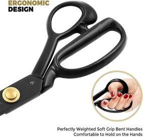 img 1 attached to ✂️ Black 9 Inch Sewing Scissors: High-Quality Sewing Tools