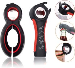 img 4 attached to 🍾 Multi Bottle Opener Set for Seniors with Arthritis & Hand Weakness - (6 in 1 + 5 in 1) Happy Opener Tool 2 Pack