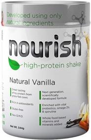 img 4 attached to 🥤 LS Nourish Vanilla High-Protein Shake - Premium Nutrition Packed Meal Replacement - Non-GMO, Gluten Free, and Vegan - Enriched with Vital Probiotics, Omega 3, and Spirulina for Optimum Health