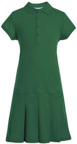 img 3 attached to 👗 Tommy Hilfiger Girls Interlock Polo Dress: Perfect School Uniform Clothes with Pleated Design - Short Sleeve, Kids Sizes