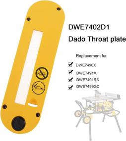 img 3 attached to 🔩 DWE7402DI Dado Throat Plate: Enhance Your DEWALT DWE7490/DWE7491 Table Saw with this High-Quality Replacement and Accessories