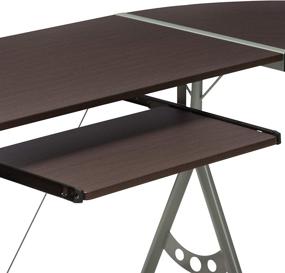 img 2 attached to 🖥️ Baxton Studio AA-2007-X2 Dark Brown Desk, 30x58x58 inches in Wenge Finish