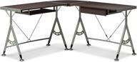 🖥️ baxton studio aa-2007-x2 dark brown desk, 30x58x58 inches in wenge finish logo