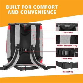 img 2 attached to 🐾 Lightweight and Ergonomic Pet Carrier Backpack - Heavy Duty Dog Carrier with Comfortable Straps - Versatile Small Animal Carrying Backpack with Breathable Mesh Openings - Easy to Maintain Dog Carry Bag for Pet Owners